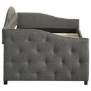 Sadie Upholstered  Daybed with Trundle Grey