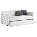 Patricia Boucle Upholstered  Day Bed with Trundle Grey
