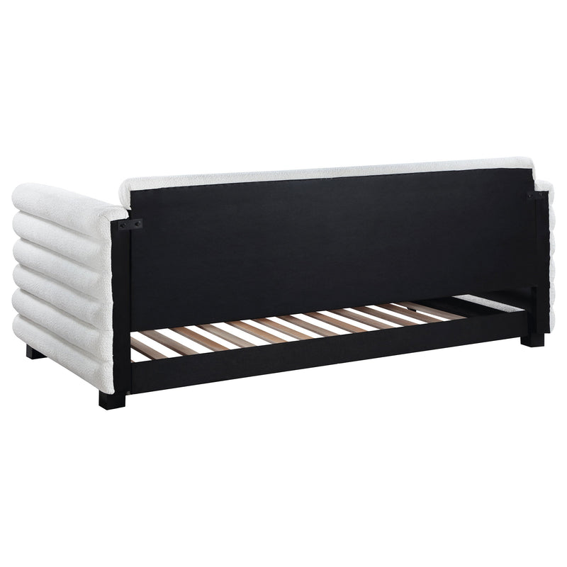 Patricia Boucle Upholstered  Day Bed with Trundle Grey