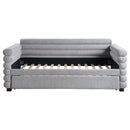 Patricia Boucle Upholstered  Day Bed with Trundle Grey