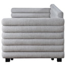 Patricia Boucle Upholstered  Day Bed with Trundle Grey