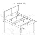 Dorian Fabric Upholstered  Panel Bed Cream