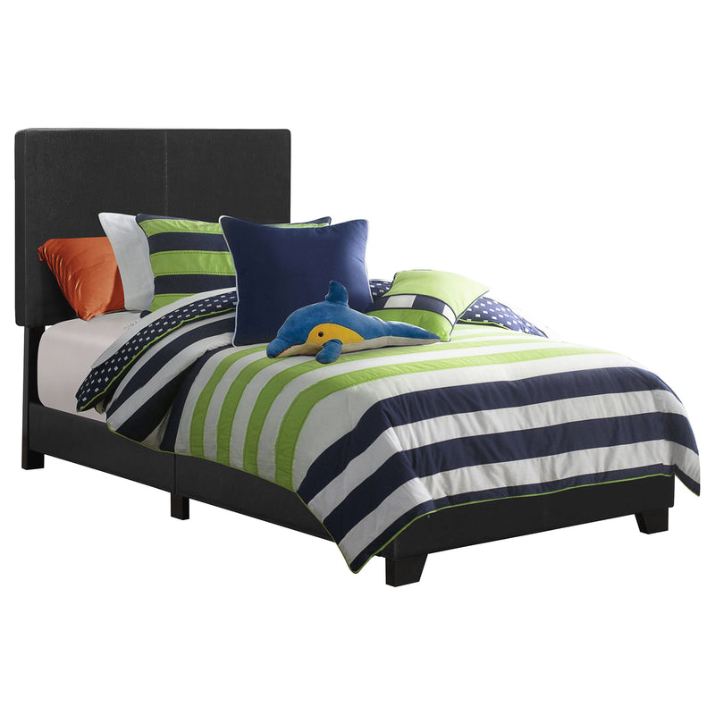 Dorian Fabric Upholstered  Panel Bed Cream