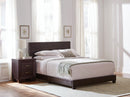 Dorian Fabric Upholstered  Panel Bed Cream