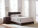 Dorian Fabric Upholstered  Panel Bed Cream