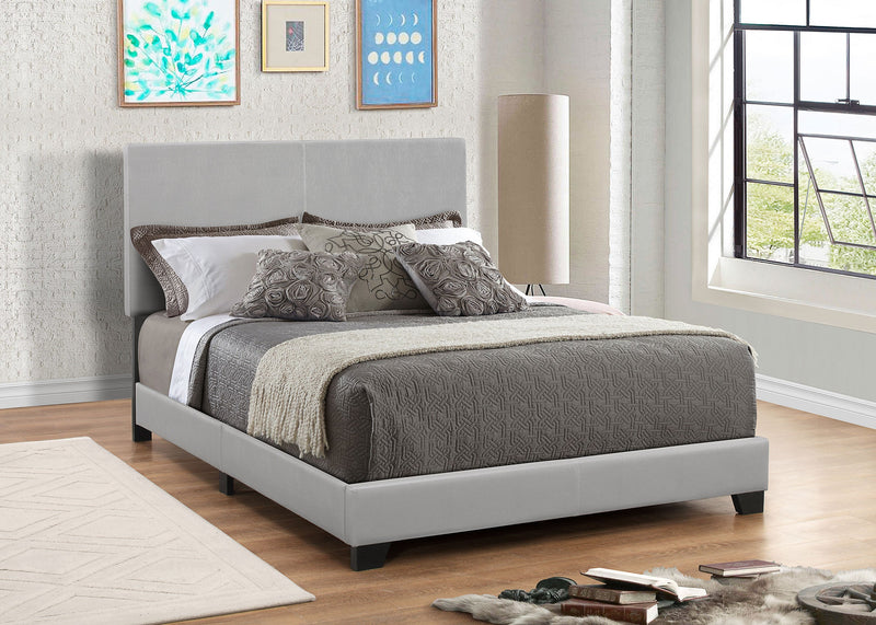 Dorian Fabric Upholstered  Panel Bed Cream