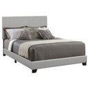 Dorian Fabric Upholstered  Panel Bed Cream