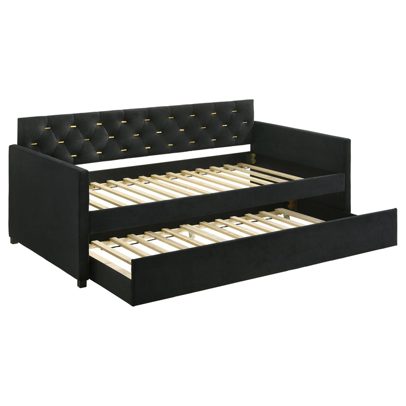 Kendall Upholstered  Daybed with Trundle Black