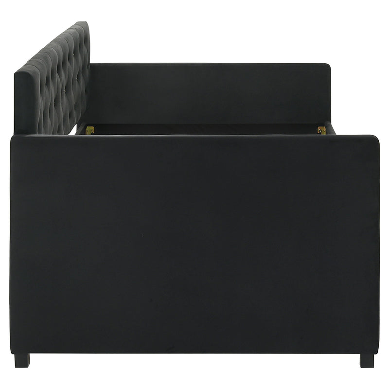 Kendall Upholstered  Daybed with Trundle Black