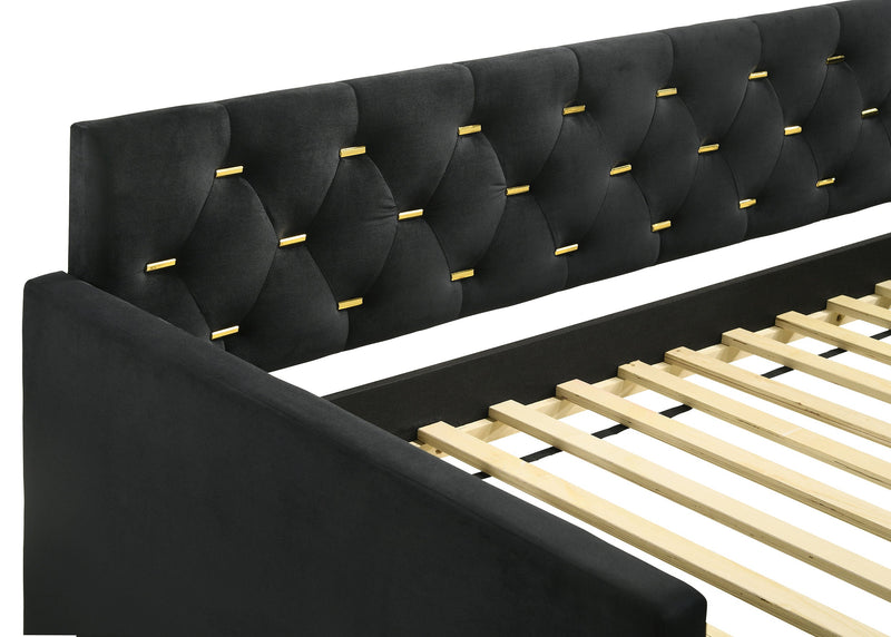 Kendall Upholstered  Daybed with Trundle Black