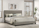 Dorian Fabric Upholstered Panel Bed Taupe