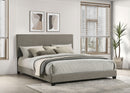 Dorian Fabric Upholstered Panel Bed Taupe