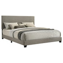 Dorian Fabric Upholstered Panel Bed Taupe