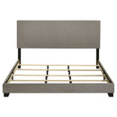 Dorian Fabric Upholstered Panel Bed Taupe