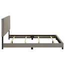 Dorian Fabric Upholstered Panel Bed Taupe