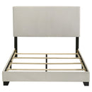 Dorian Fabric Upholstered  Panel Bed Cream