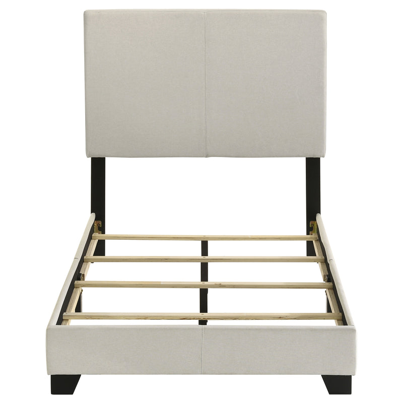 Dorian Fabric Upholstered  Panel Bed Cream