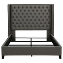 Bancroft Upholstered Wingback Bed Grey
