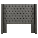 Bancroft Upholstered California King Wingback Headboard Grey