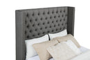 Bancroft Upholstered Wingback Bed Grey