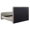 Wren Upholstered  Panel Bed Grey