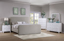 Wren Upholstered  Panel Bed Grey