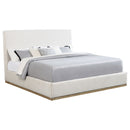 Knox Upholstered  Panel Bed Cream