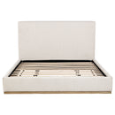 Knox Upholstered  Panel Bed Cream