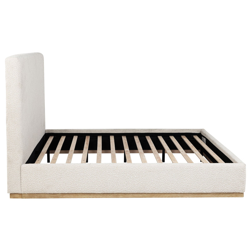 Knox Upholstered  Panel Bed Cream
