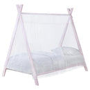 Fultonville Metal Twin Tent Bed with 7-inch Mattress Pink