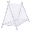 Fultonville Metal Twin Tent Bed with 7-inch Mattress Pink