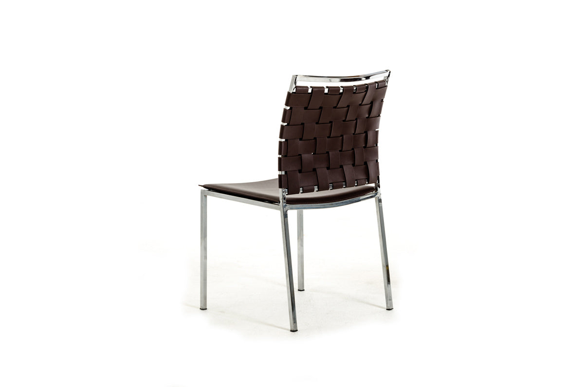 Shasta - Modern Brown Eco-Leather Dining Chair (Set of 2)
