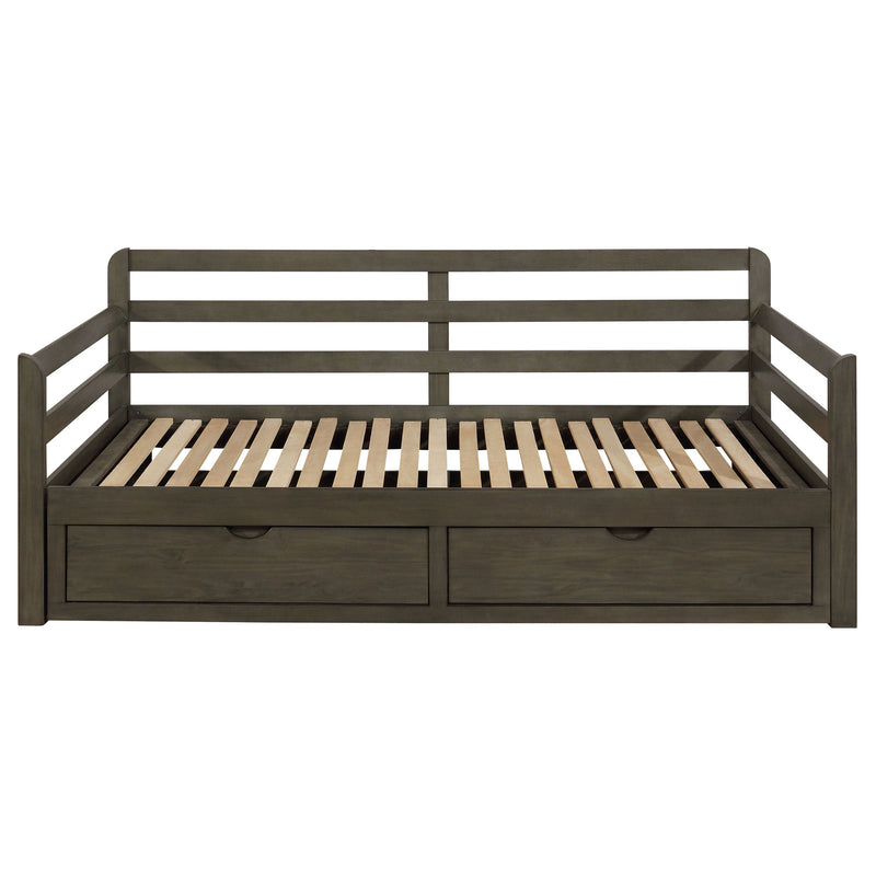 Sorrento 2-drawer  XL Daybed with Extension Trundle Grey