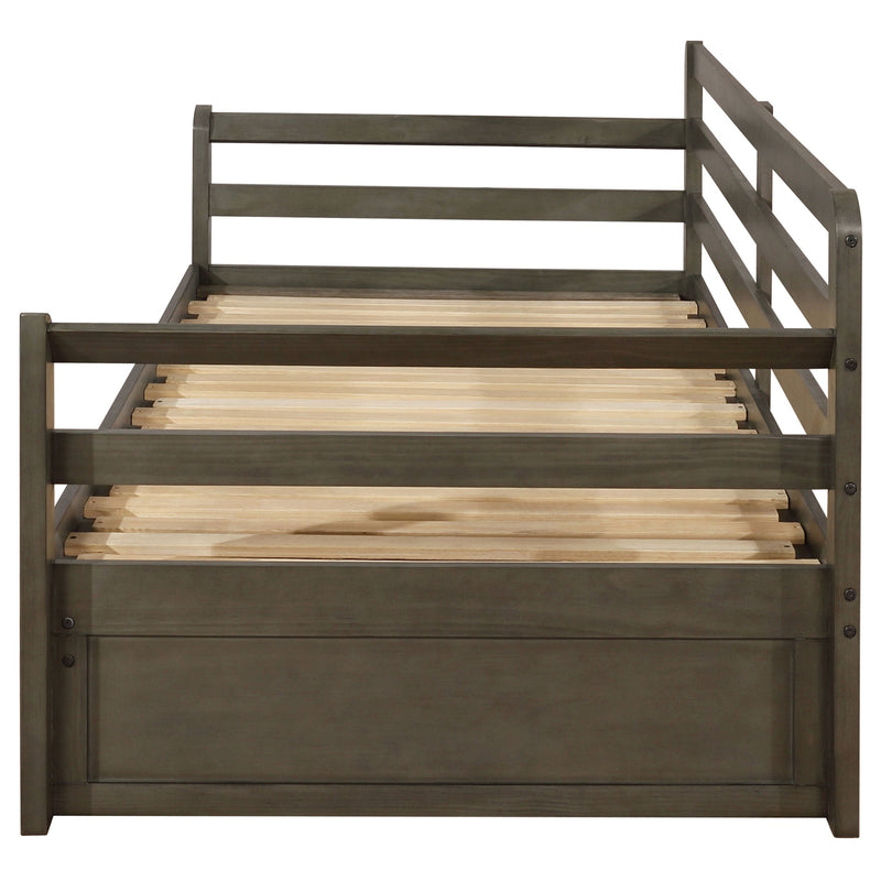 Sorrento 2-drawer  XL Daybed with Extension Trundle Grey