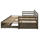 Sorrento 2-drawer  XL Daybed with Extension Trundle Grey
