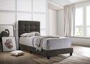 Mapes Upholstered  Panel Bed Charcoal