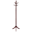 Riona 6 Hook Freestanding Wood Coat Rack Hat Hanger Merlot