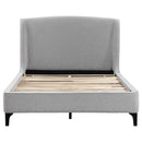 Mosby Upholstered  Wingback Bed Grey