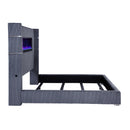 Tisdall Upholstered Cal King Flame Visualizer Bed Black