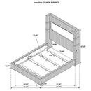 Tisdall Upholstered Cal King Flame Visualizer Bed Black