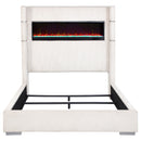 Tisdall Upholstered Cal King Flame Visualizer Bed Black
