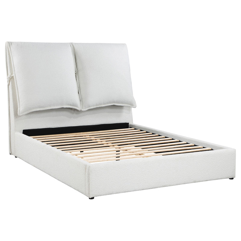 Gwendoline Upholstered  Panel Bed White