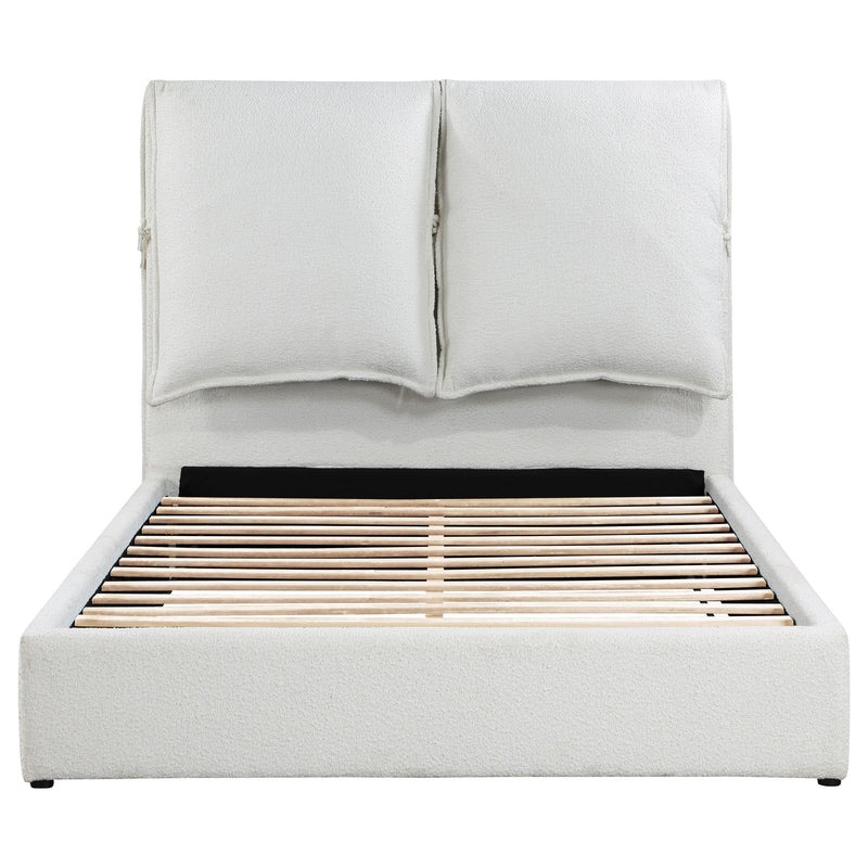 Gwendoline Upholstered  Panel Bed White