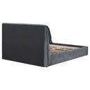 Laurel Upholstered  Panel Bed Dark Grey