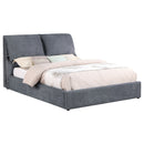 Laurel Upholstered  Panel Bed Dark Grey