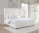 Natasha 65-inch Upholstered California King Bed Cream