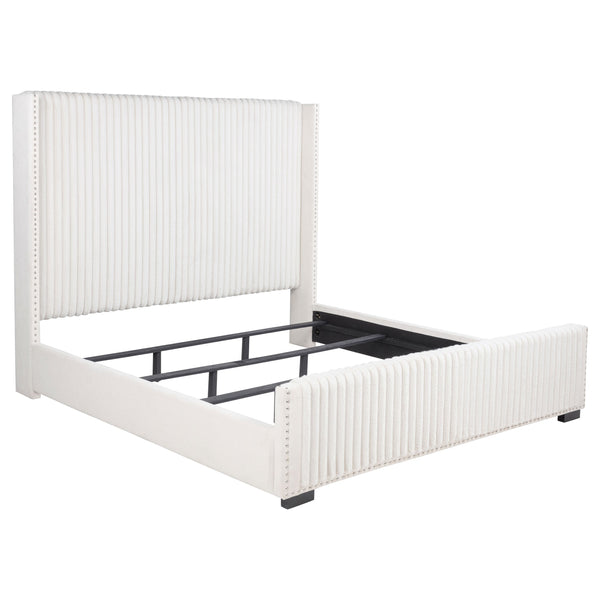 Natasha 65-inch Upholstered California King Bed Cream