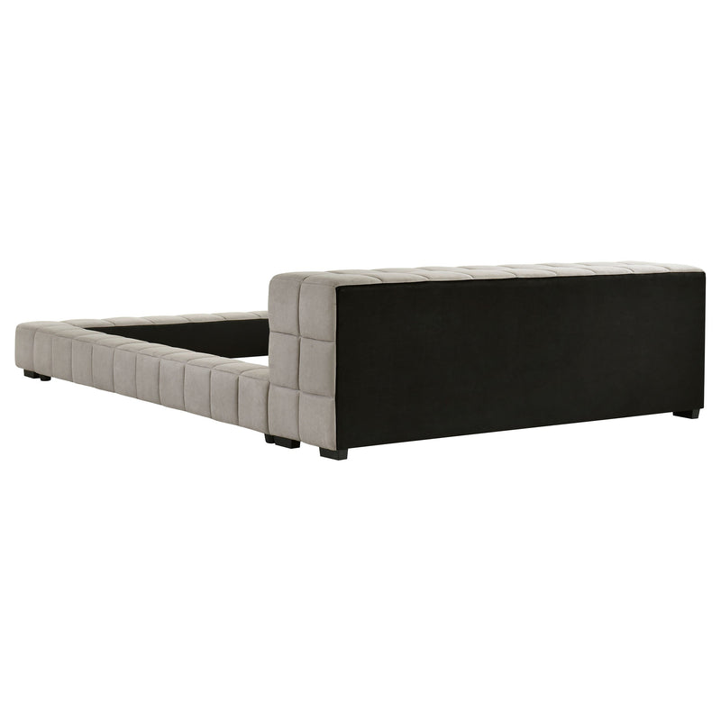 Trinity Upholstered Cal King Platform Bed Green