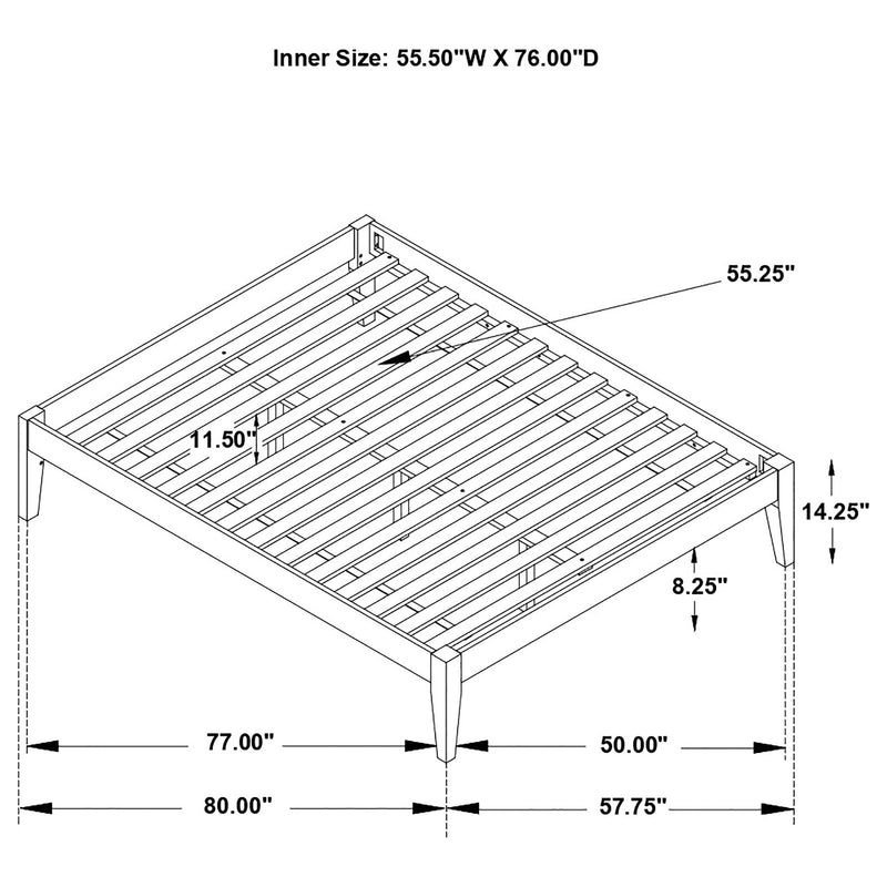 Hounslow California King Universal Platform Bed Black