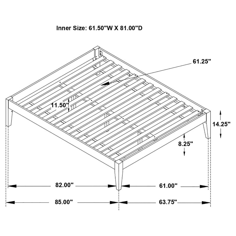 Hounslow California King Universal Platform Bed Black
